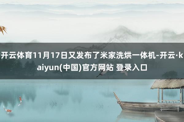 开云体育11月17日又发布了米家洗烘一体机-开云·kaiyun(中国)官方网站 登录入口