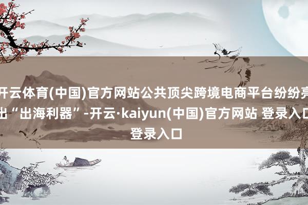 开云体育(中国)官方网站公共顶尖跨境电商平台纷纷亮出“出海利器”-开云·kaiyun(中国)官方网站 登录入口